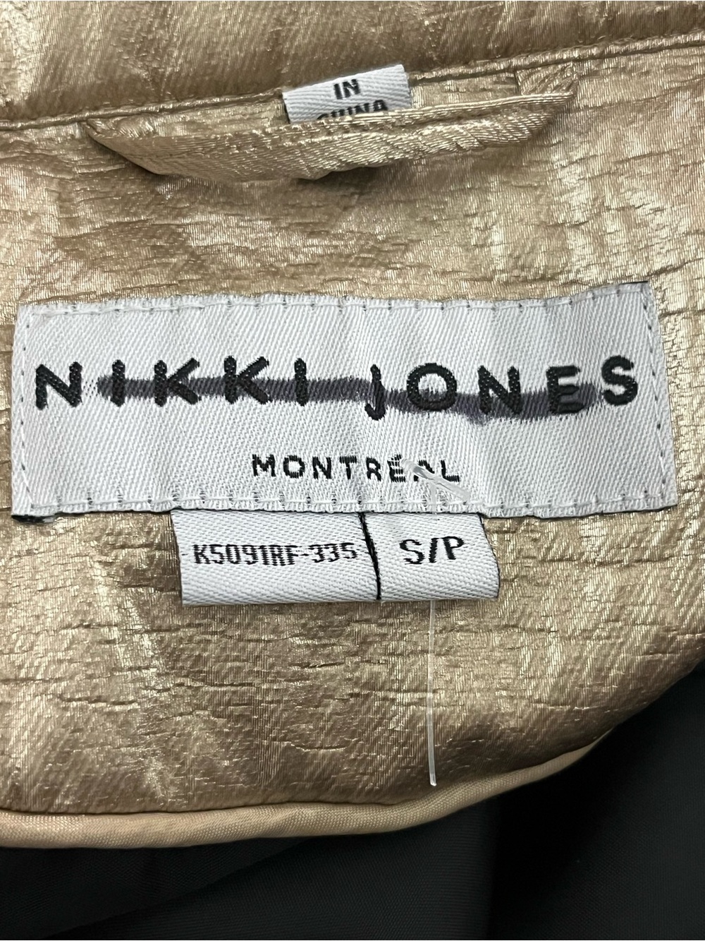 NIKKI JONES MONTREAL Metallic Gold Jacket Parka Coat | Size S Small - Picture 11 of 12